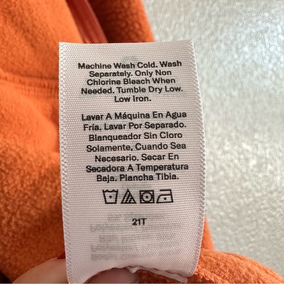 Fielder Bonobos Hooded Sweater Mens Orange Zip Up Sherpa Fleece Thick Sweatshirt - Picture 5 of 7